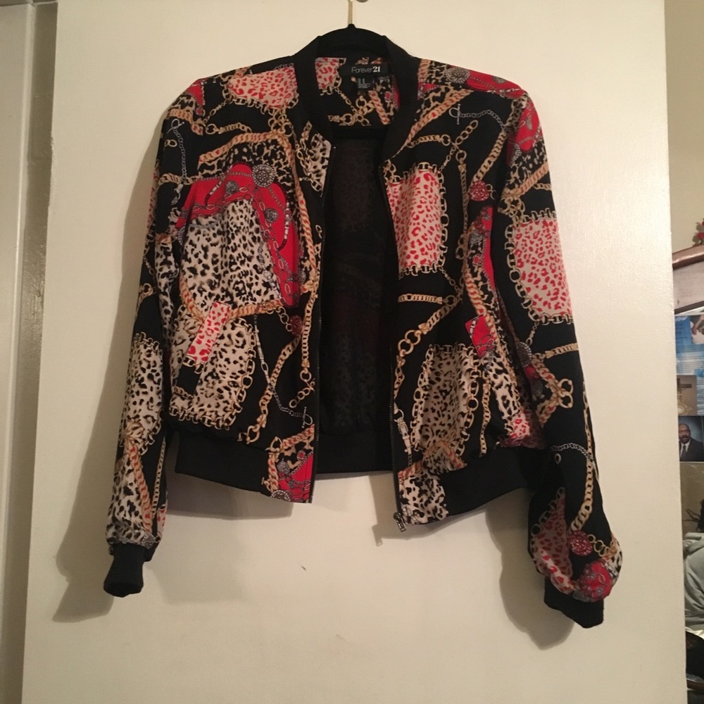 Chains & Links Forever 21 Cropped Jacket